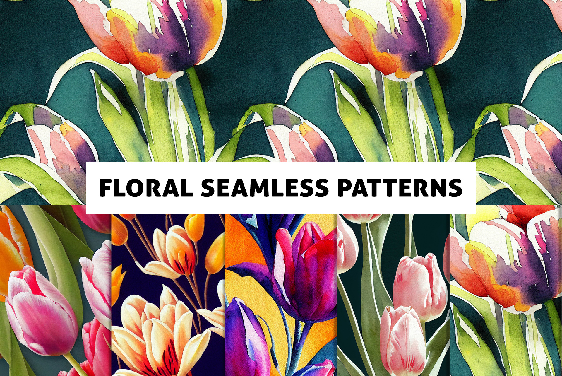 Floral seamless patterns